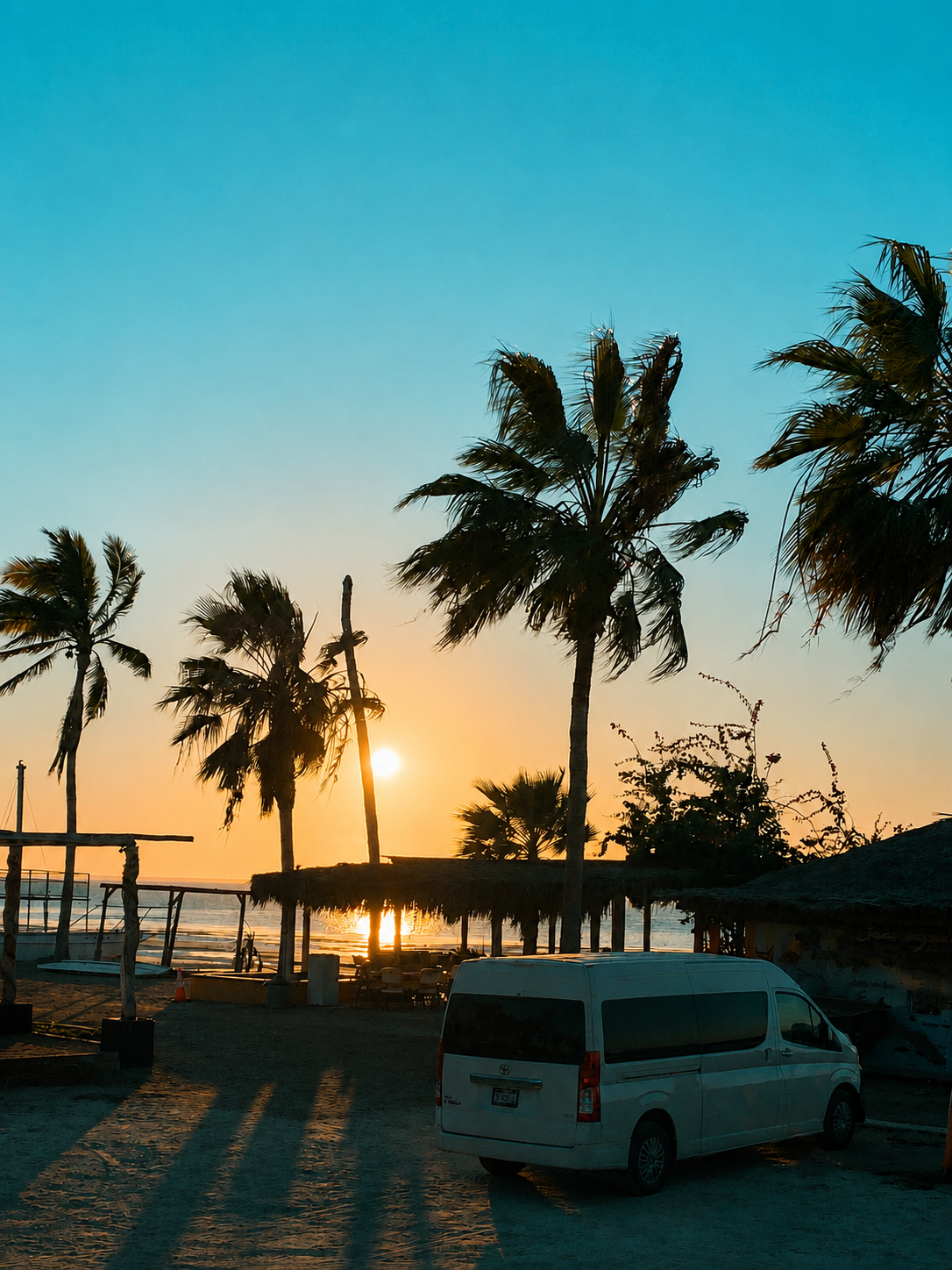 Toyota Hiace van for airport transfers in Los Cabos